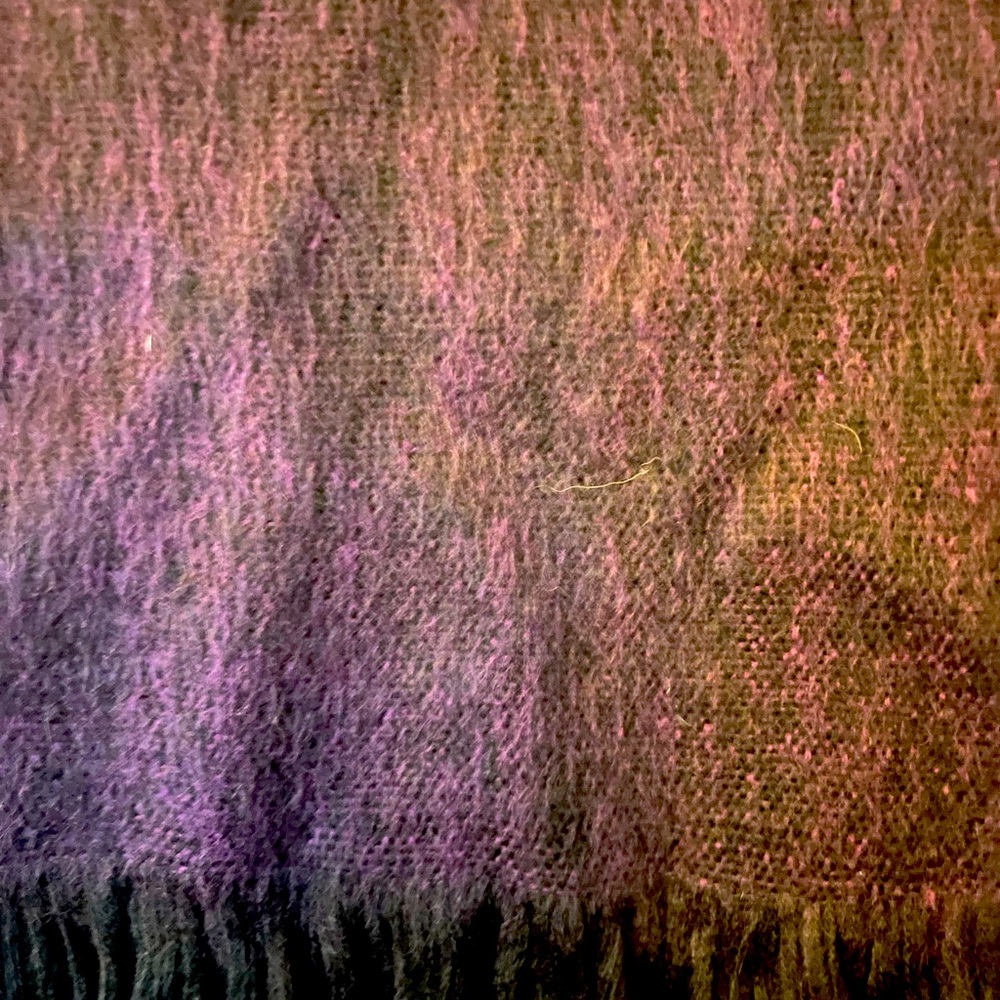 Dark eggplant purple colored 100% alpaca wrap